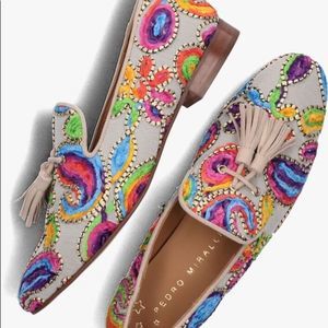 Pedro Miralles Embroidered Loafers Colorful Size 38.5